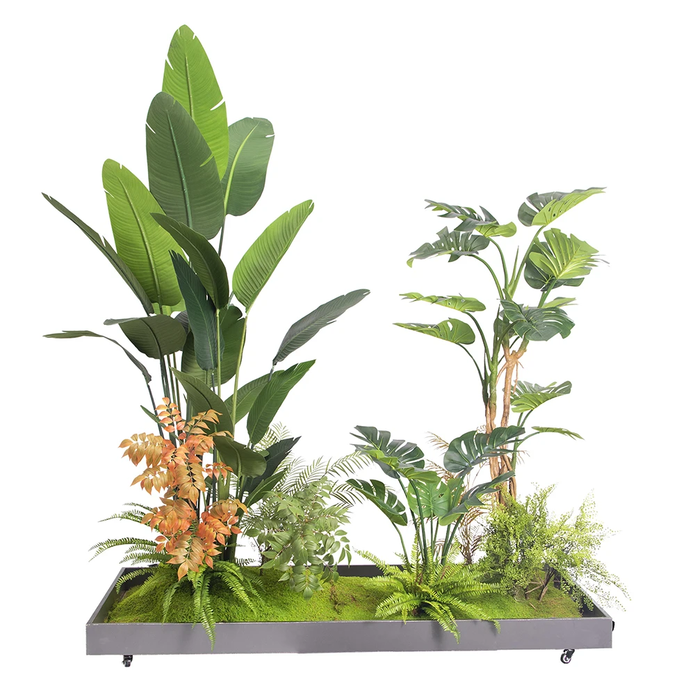 

PZ6 180 cm Large Plastic Artificial Banana Leaf Bonsai Plants Traveler Tree Artificial for Wedding Indoor Decor