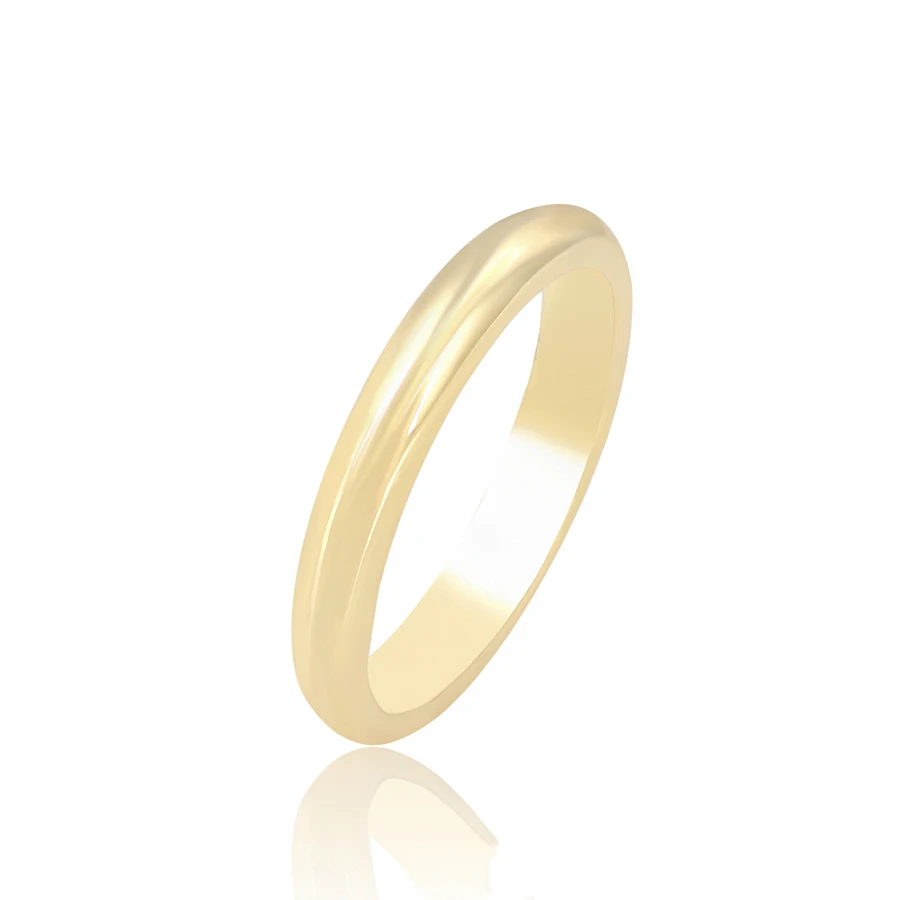 

16338 Xuping fashion jewelry 14K gold color simple design copper alloy wedding ring for women
