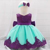 

Hot new products kid clothes flower Birthday Children Baby Girls Party Dress Design L015