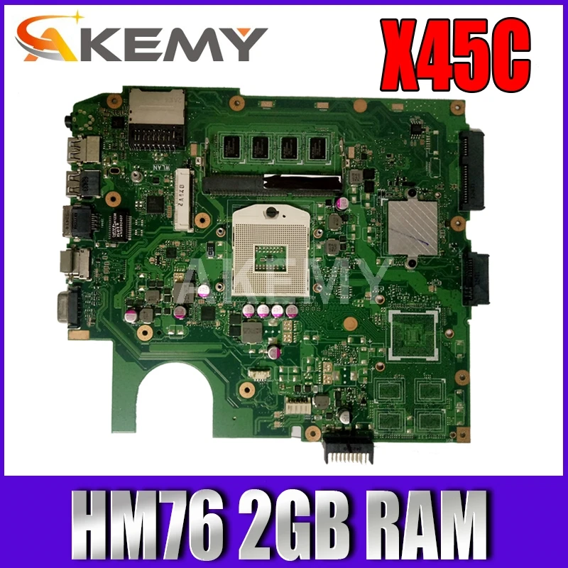 

X45V Motherboard for ASUS X45VD X45V X45C Laptop Mainboard SLJ8E HM76 X45VD REV 2.0 with 2GB RAM 100% test work