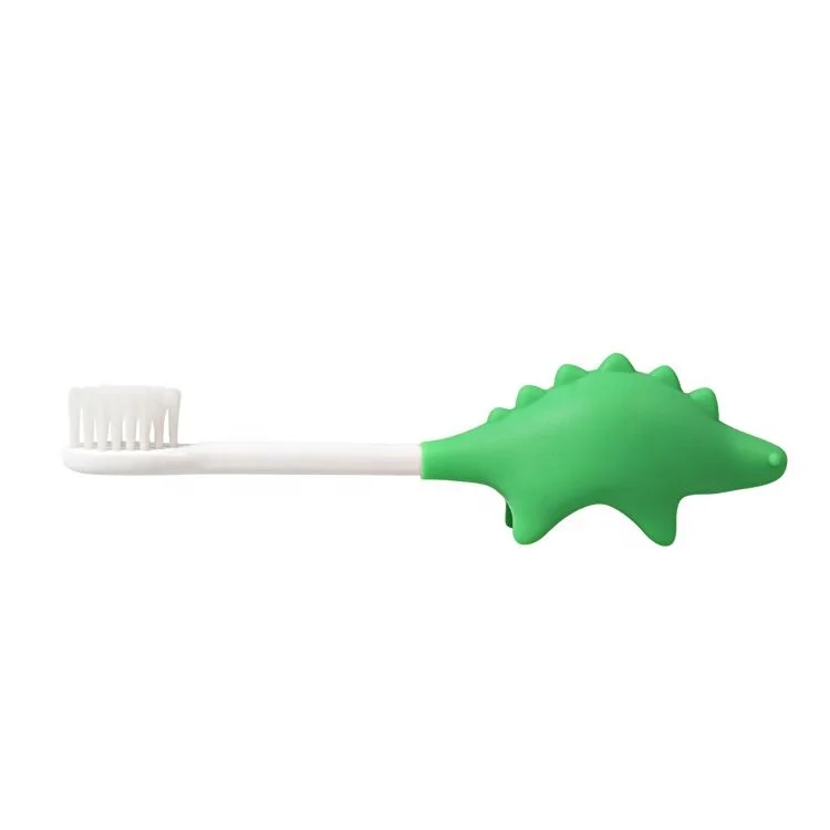 

Lovely Cute Eco-friendly Silicone Baby Toothbrush, Green