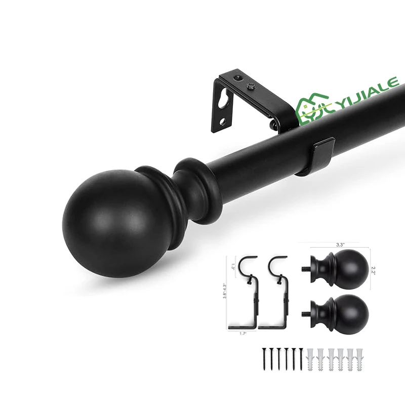 YIJIALE Living Room Wholesale Customization Tension Curtain Rod and Pole Window Curtain Rod and Accessories