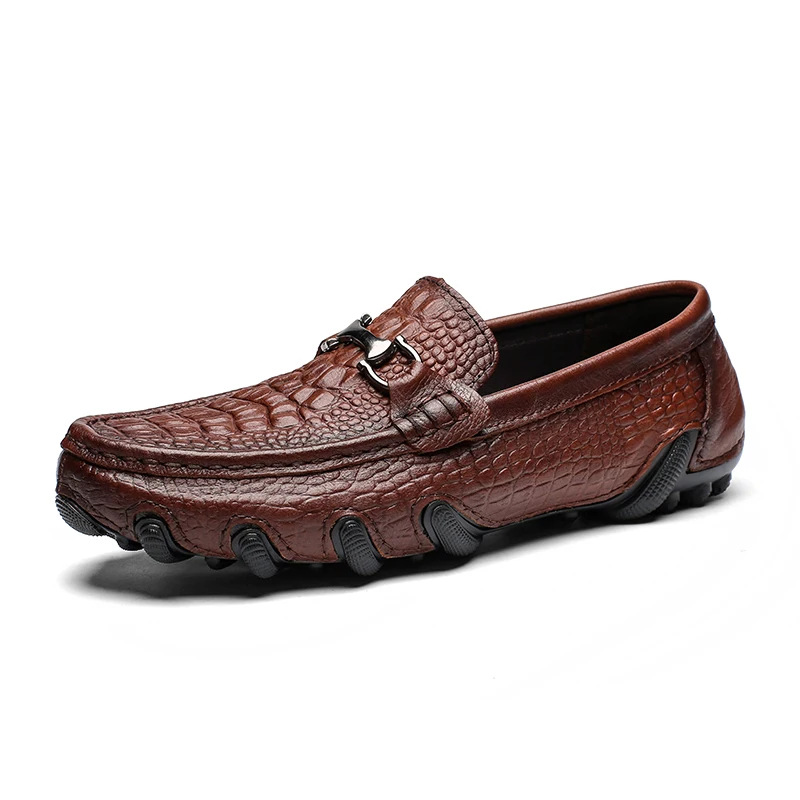 

wholesale Men's custom New fashion genuine Leather Loafer Shoes mens moccasins comfortable driving shoes