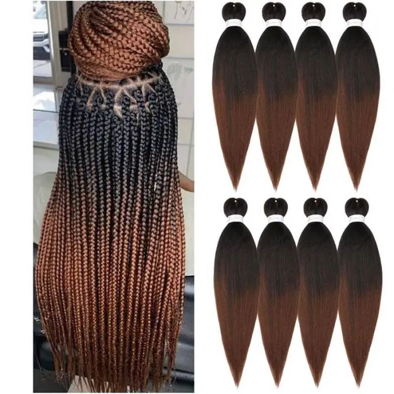 

Wholesale EZ 90g Ghana Private Label Bulk expression African Jumbo Long 3x Synthetic 3 Pack Pre Stretched Braiding Hair