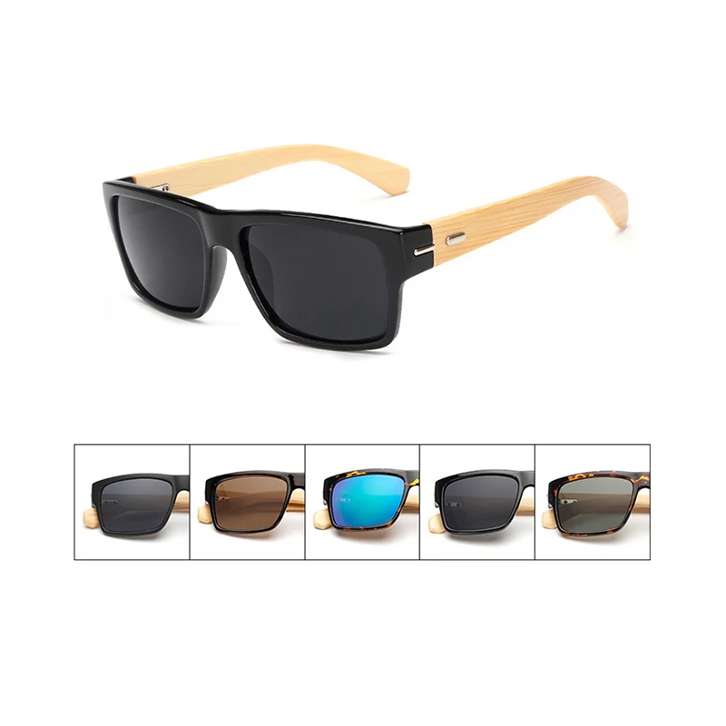 

2021 New style wooden sunglasses ladies fashion UV400 mirror lens bamboo sunglasses men