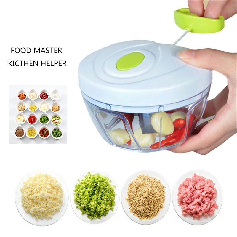 

Powerful Manual Meat Grinder Hand-power Food Chopper Mincer Mixer Blender to Chop Meat Fruit Vegetable Nuts Shredders, Green red white yellow