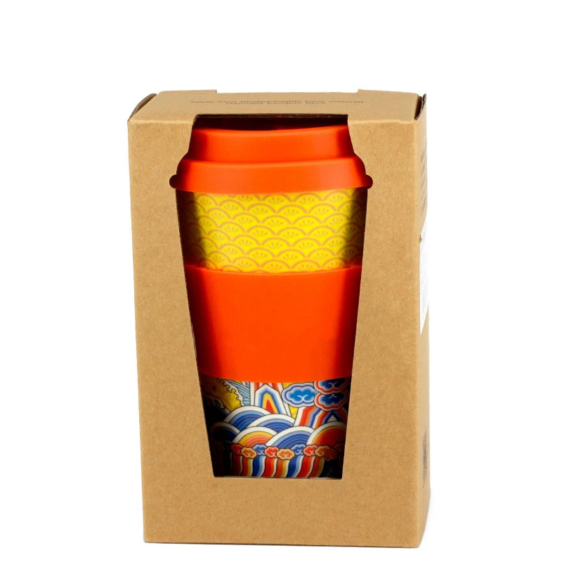 

Customize Reusable Bamboo Fiber Coffee Cup, Customized color