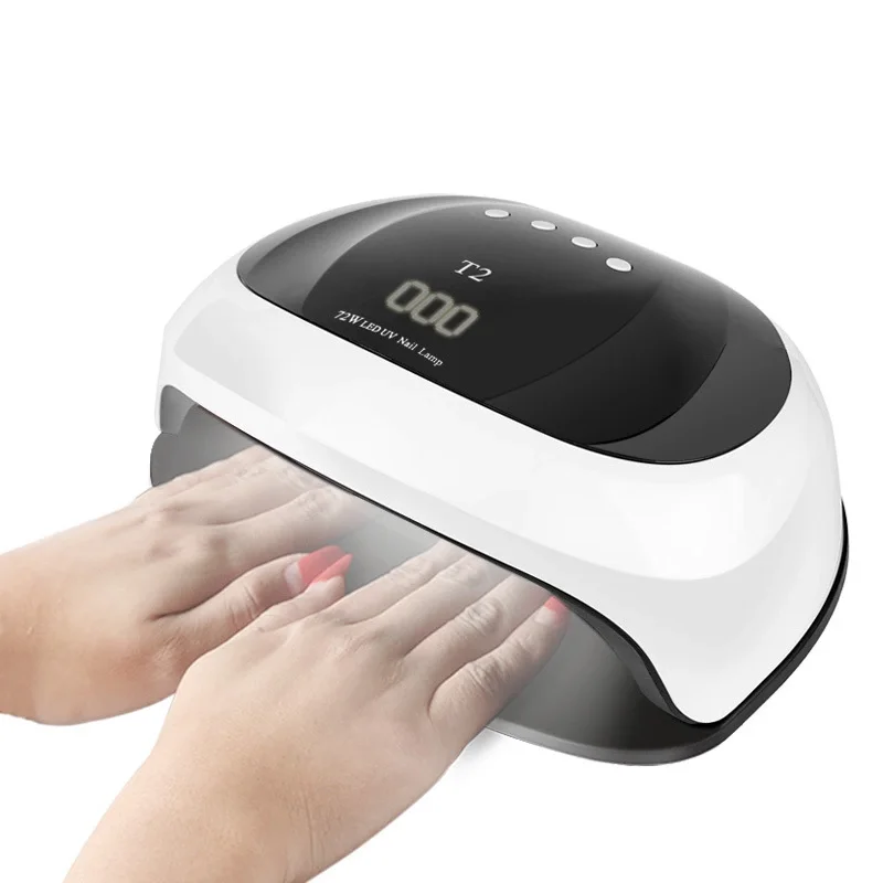 

New Design 72W 2-in-1 Dual Light Big Power Sun Smart Sensor UV LED Gel Nail Lamp For Two Hands Foot