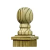 pressure treated pine round post cap for outside post