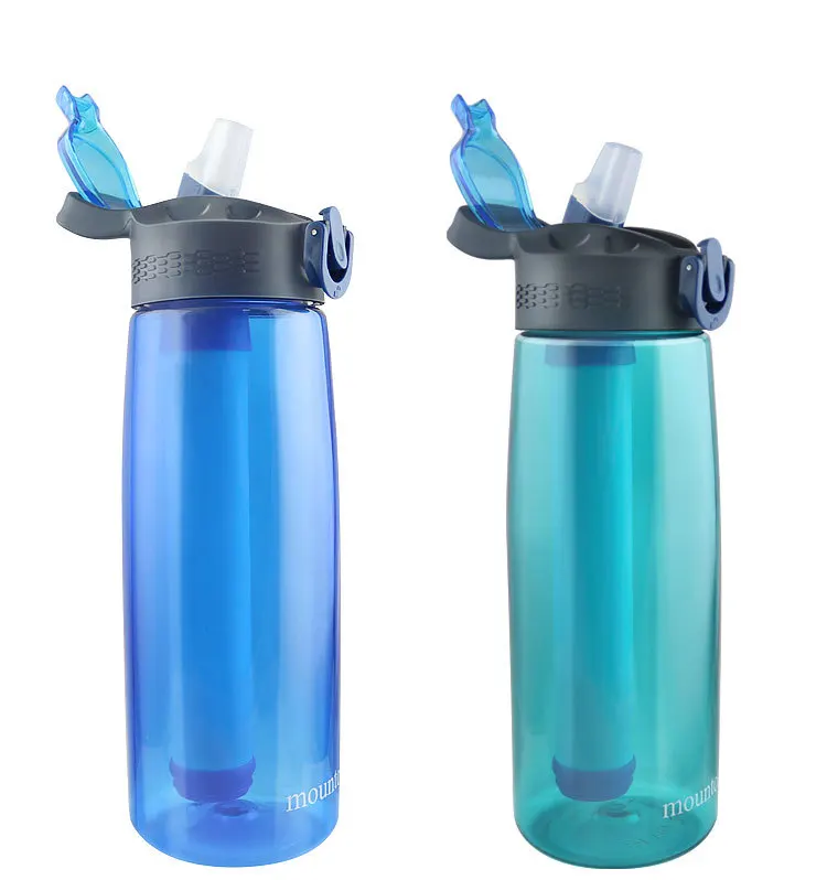 

Flypeak 2021 New BPA Free Portable outdoor Sporting bottles Filter Alkaline Hydrogen plastic Water Bottle With Straw filter, Customized color