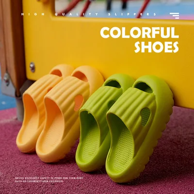 

High Quality Summer Fashion Chunky Sole Staycation Soft Baby Shoes Children's Slippers, As picture
