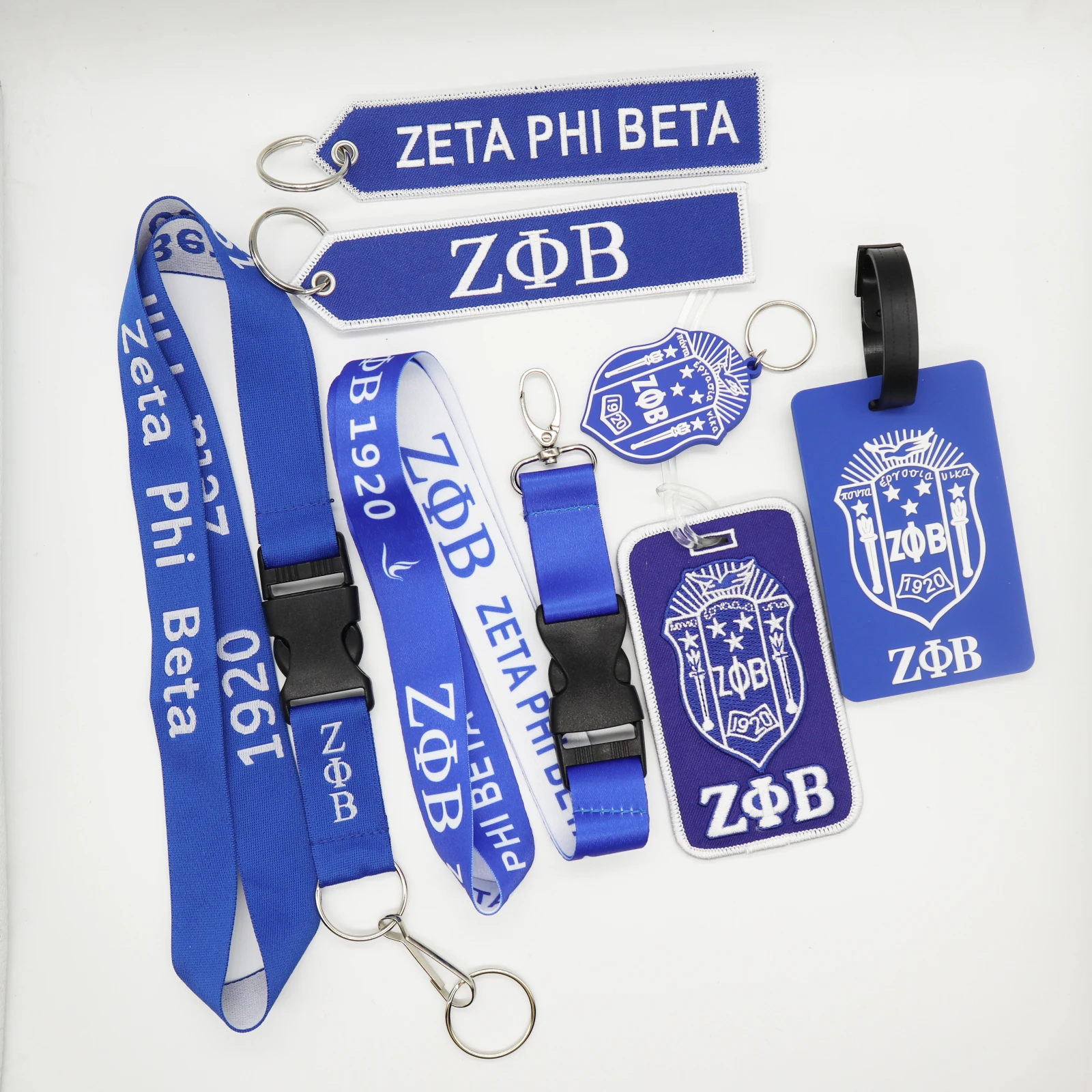 

All Groups ZETA PHI BETA Woven Tags Sorority Gifts Embroidery Wristlet Bracelet Keychain Tag Greek Paraphernalia For Teens, Pantone color