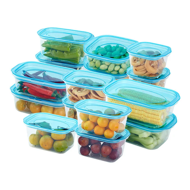 

3 Pack Mini Refrigerator Baby Snack Container Portable Plastic PP Airtight Transparent Reusable Sealed Food Storage Box Set, As picture or customized