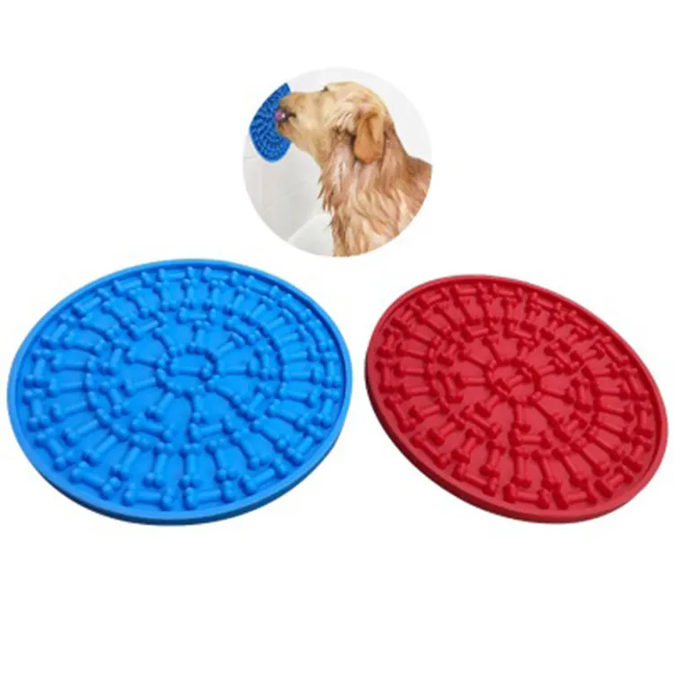 

Dog Lick Mats with a Silicone Spreader Funny Distraction Grooming Mat dog lick pad for Pet Bathing, All colors from pantone sheet