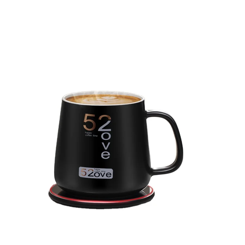 

Temperature Control 55 Degree Thermostat Electric Warmer Coffee Mug, White,black