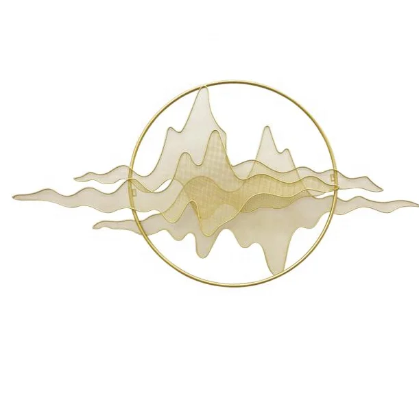 

2020 Interior Decorative Metal Wall Art Sculpture for Living Room Decoration, Gold
