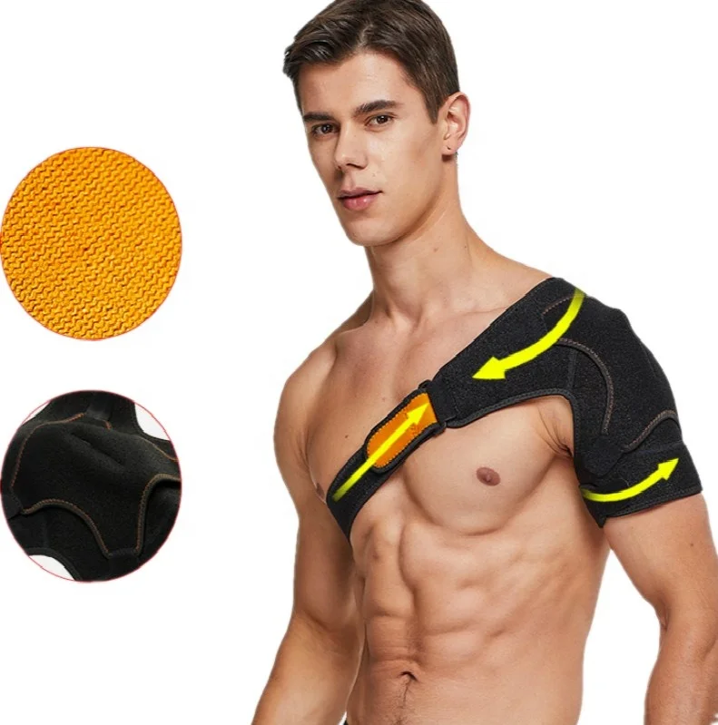 

Neoprene Shoulder Brace Support For Right Left Shoulder Warmer Compression Wrap Joint Pain, Black