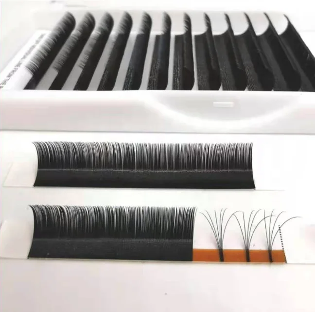 

Wholesale good quality Auto fan smart lash extension easy volume mega eyelashes one second blooming in J B C D curl, Black color and also have colored