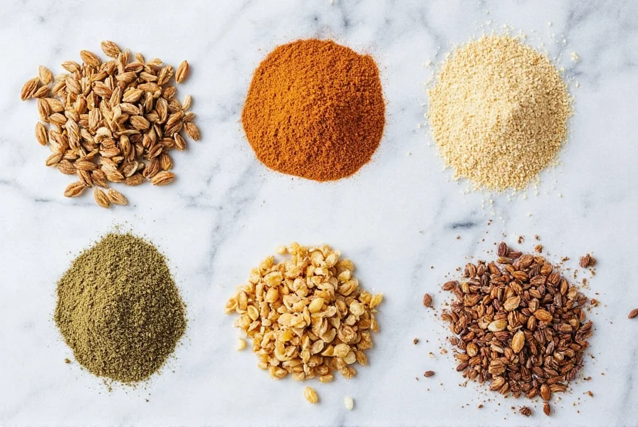 Mediterranean spice mix in a glass jar