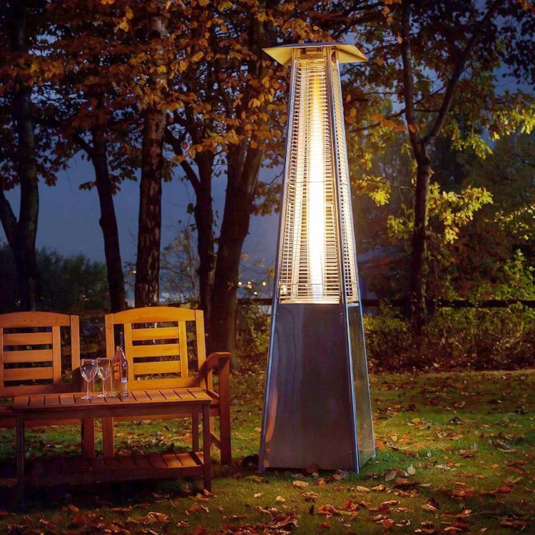 

Hot Tube Outdoor Heater Stainless Steel Standing Pyramid Outdoor Patio Heater