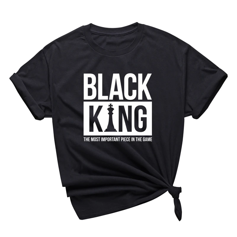 

Wholesale And Drop Ship Black King T Shirt Unisex Cotton Tee Custom T-Shirts A-499