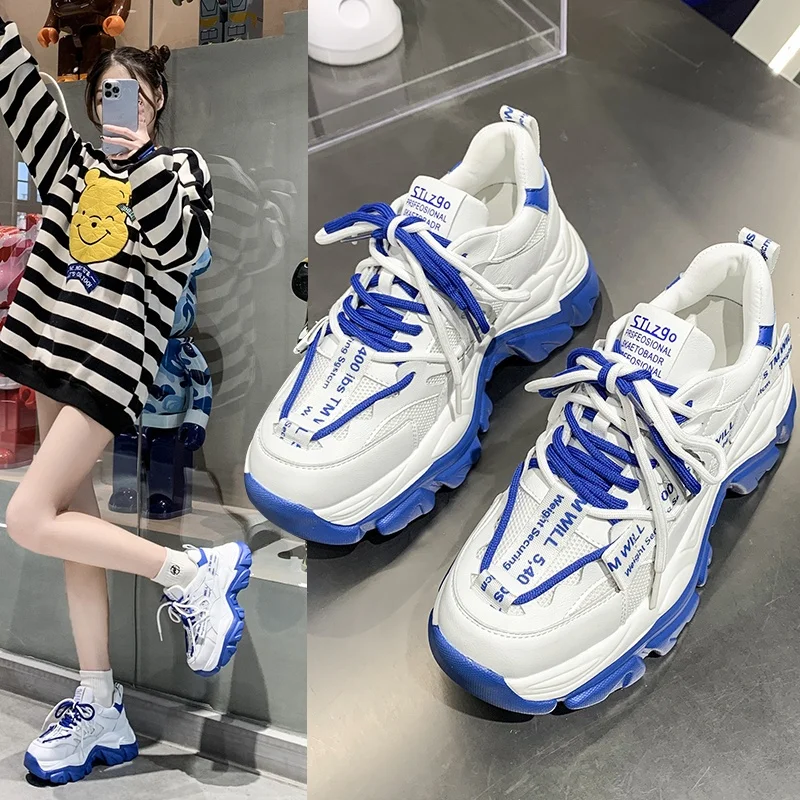 

Women Shoes Casual Platform Shoes Woman Chunky Sneakers Ladies Sports White Tenis Feminino 2022 Spring White Shoes