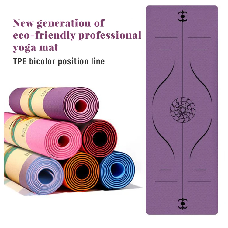 

Whole 8mm anti slip folding tpe yoga mat big size 183x65 TPE yoga mat