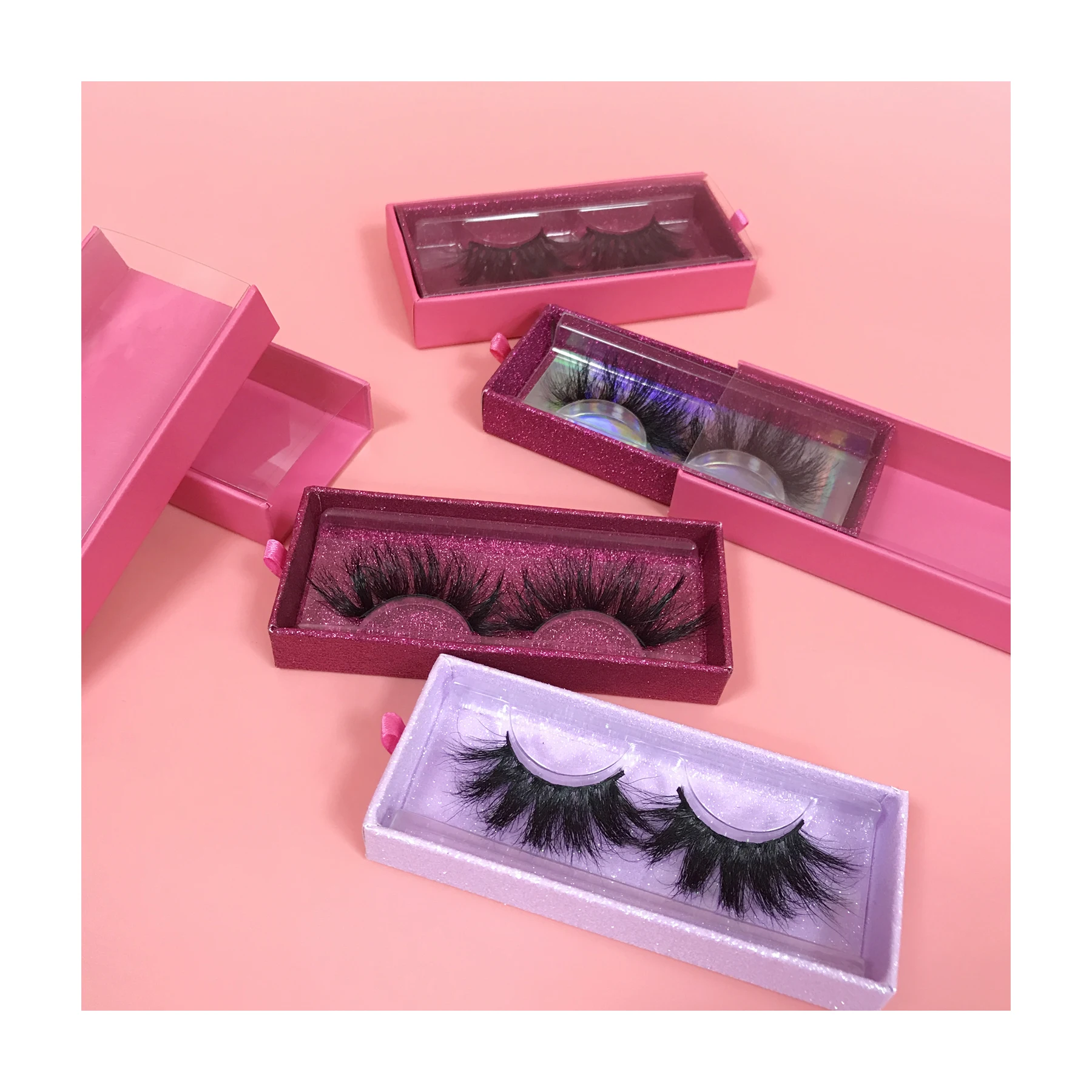 

3D Mink eyelashes vendor 22mm 25mm 27mm 28mm 30mm 5D Mink strip lashes with custom eyelash packaging cruelty free eyelashes