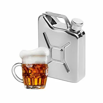 

5 ounce special shaped oil barrel hip flask, See below photo