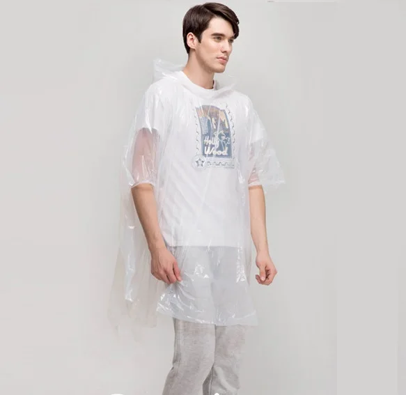 
Custom printing disposable plastic rain poncho on sale 