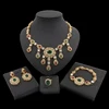 Fashion Alloy Jewelry Set Multi Color Semi-precious Emerald Ruby Main Stone Necklace Bracelet Set For Women's Party Occasion