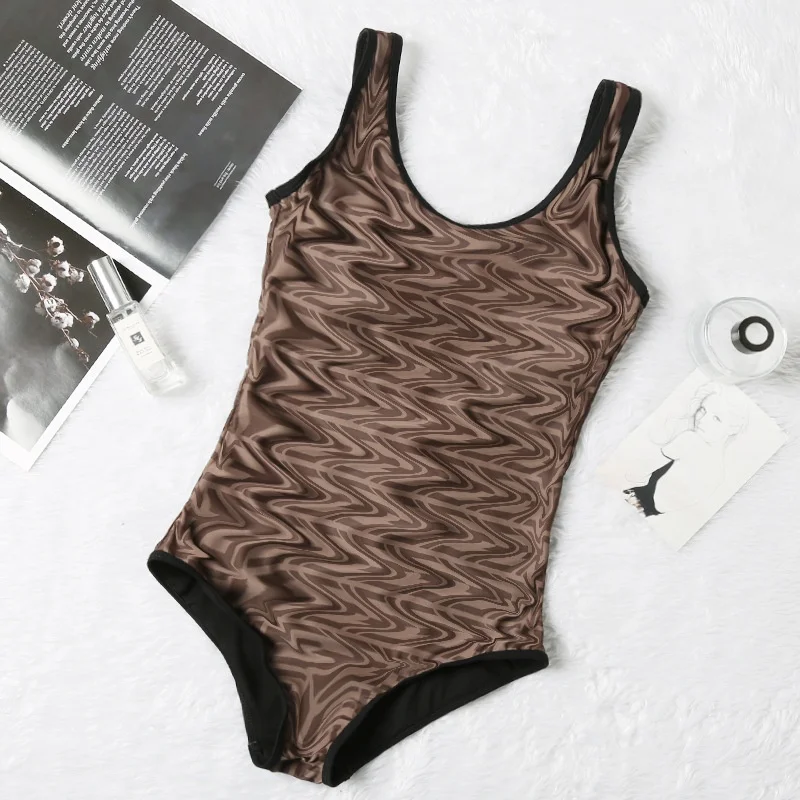 

Grils Backless Letter Pattern One-piece Swimsuit Ladies Sexy One-piece Beachwear, Shown