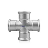 Galvanized Water Pipe Union 4 Way Cross Pipe Fitting