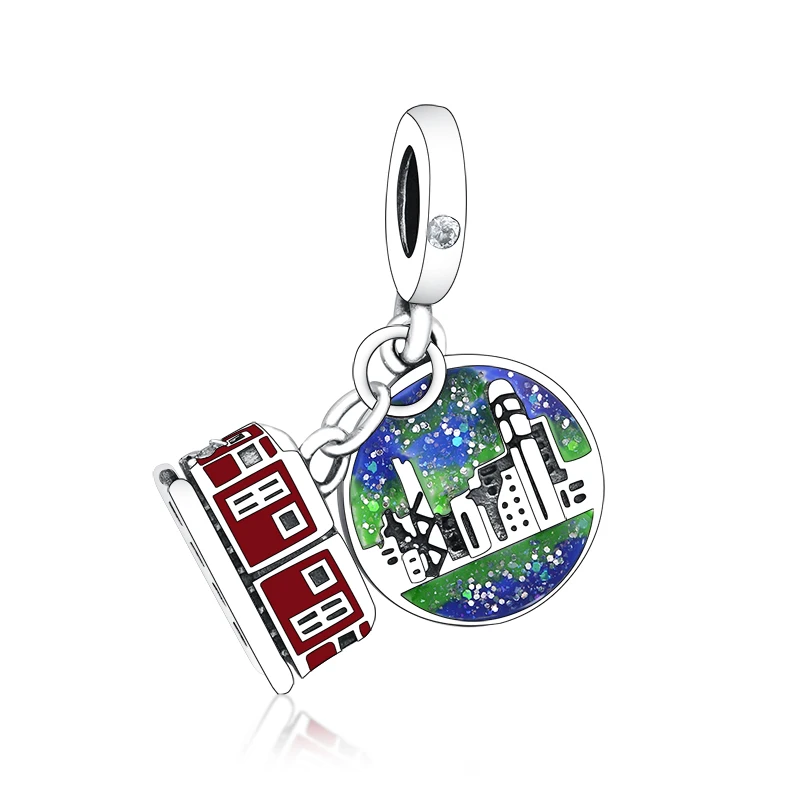 

Factory Outlet 925 Sterling Silver Hong Kong Peak Tram Enamel Pendant Charms Fit Original Pandora Bracelets Jewelry Making