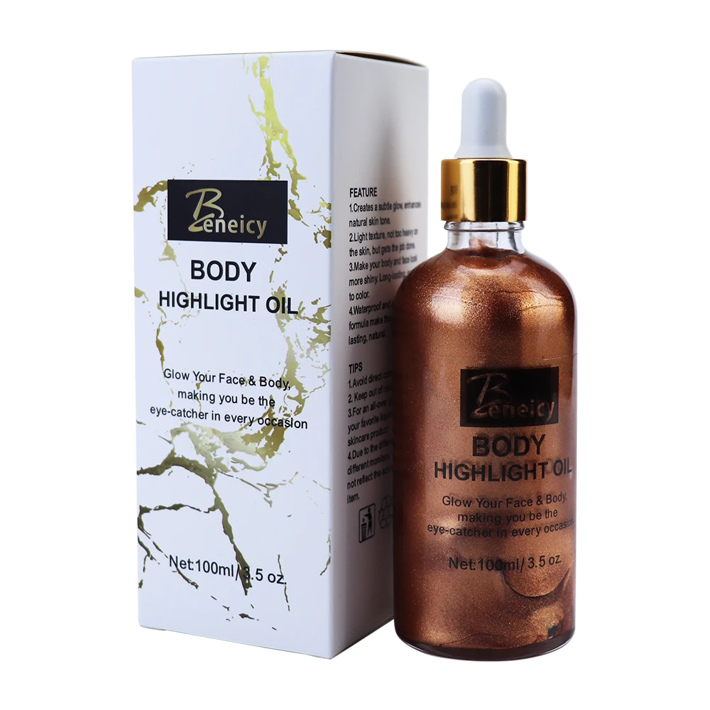 

Body Shimmer Oil Private Labels Glow Foundation Body Glitter Skin Glow Cream, 4 colors