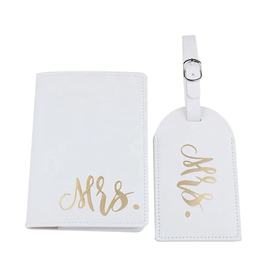

In Stock PU Leather MR. MRS. Travel Accessories Set Luggage Tag & Passport Set Travel Accessories ID Tag Passport Holder