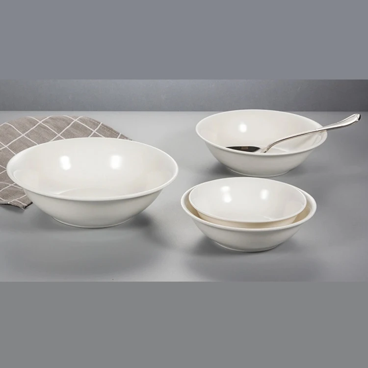 

New design round 7 inch porcelain ceramic bowl, White