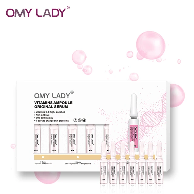 

omy lady Hot selling Facial Serum for Glowing Face with Vitamin C Ampoules