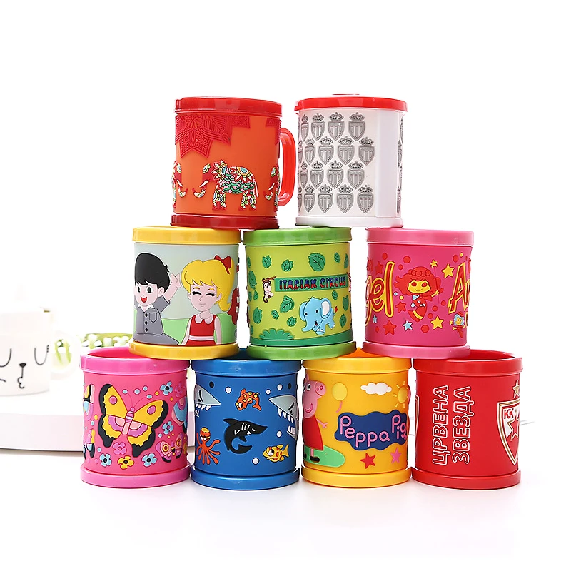 

2021 New Design 3D Cartoon Soft Plastic Creative Mugs Custom pattern Advertising Mug For Exquisite Gifts