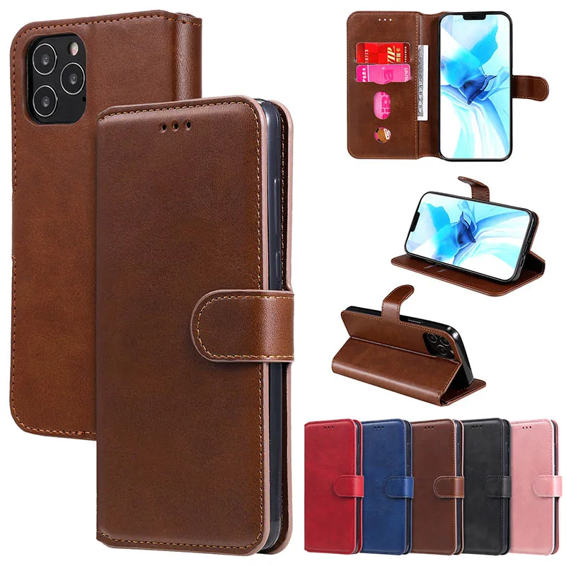 

Luxury Flip Wallet Leather Case For iPhone 12 11 Pro Max Xs Xr Xs Max 7 8 Plus Phone Case Holder Stand, Multi