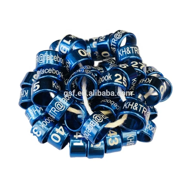 

gsf free shipping 4.5mm budgerigar pigeon ring bands custom with your name phone number serial number ring bands