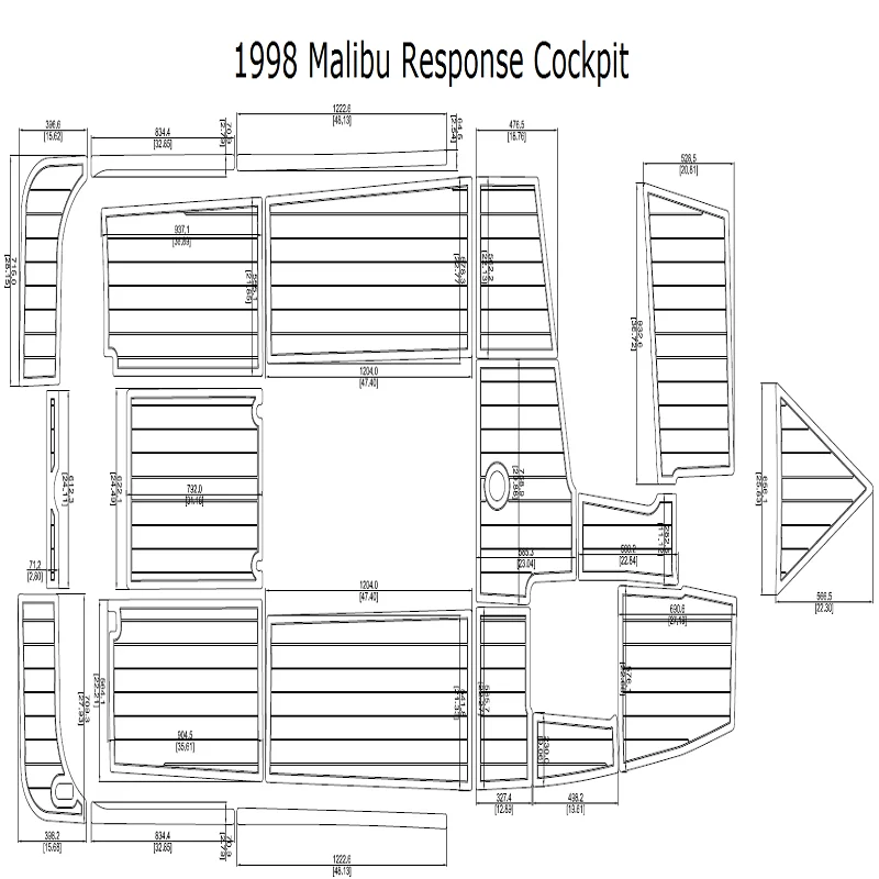 

1998 Malibu Response Cockpit Boat EVA Teak Decking 1/4" 6mm