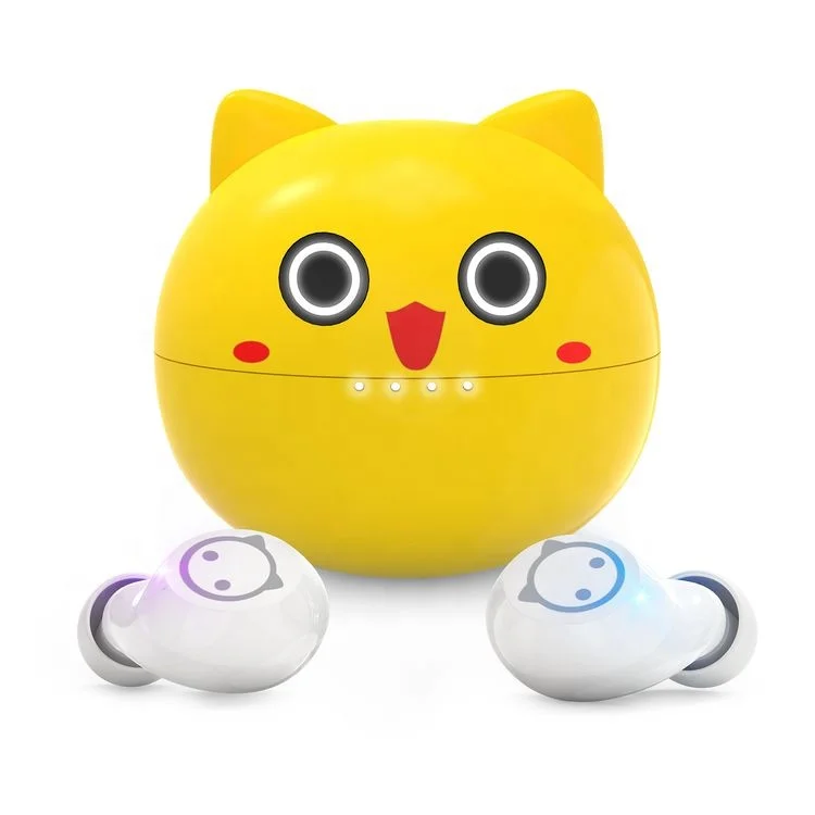 

kulakl k Factory supply Wireless sport Cute yellow cat shell running smart headset For BT