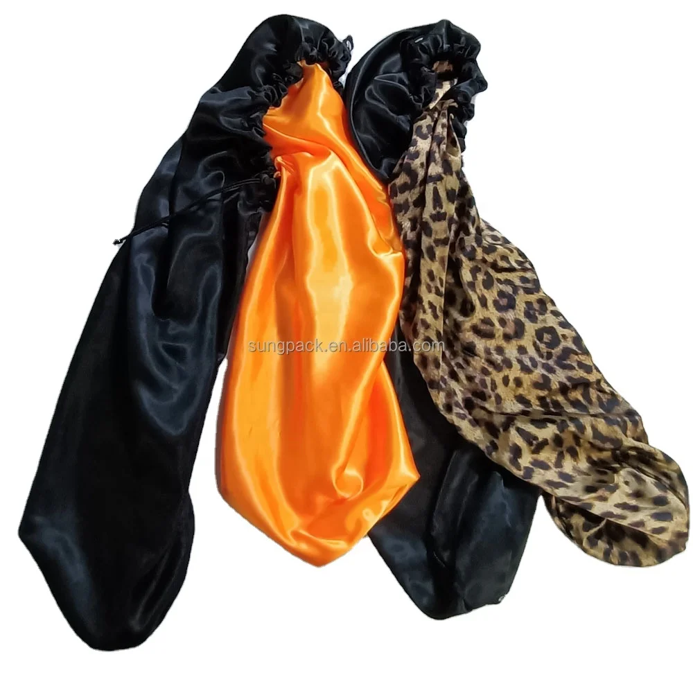 

Amazon Best Sell Silk Jumbo Satin Bonnet For Women Dreadlock Knotless Hair Long Sleep Caps, Customize