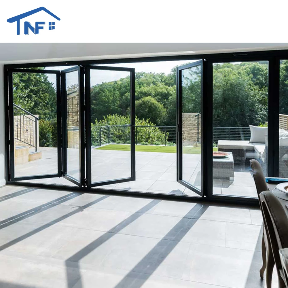

Contemporary design exterior balcony door soundproof aluminum glass bi-fold patio door