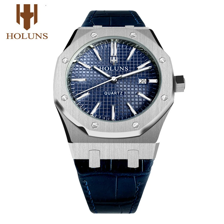 

HOLUNS HLS010 Octagonal Sapphire Watch Men Top Brand Luxury Quartz Watches 50m Waterproof Sport Watch Relogio Masculino