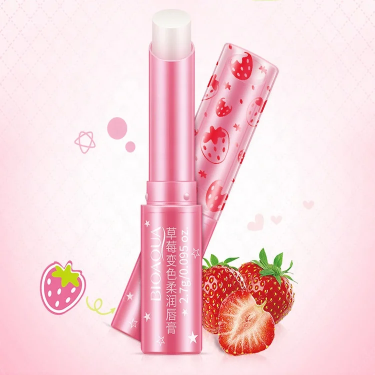 

New Palm Wax Organic Color Changing Magic Lip Balm Strawberry Lip Balm Long Lasting Moisturizing Lip Balm With Vitamin E Beeswax
