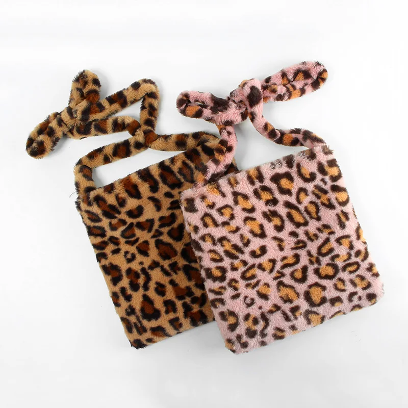 

Wholesale Leopard Plush Winter Bag Fur Purses Handbags for Women