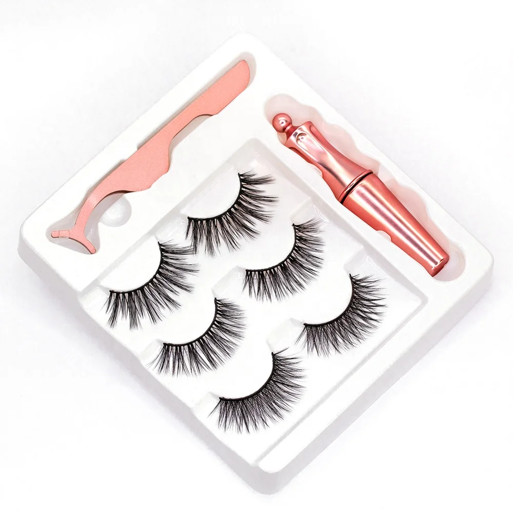 

Private Label Magnetic eyelashes vendor with eyeliner pen magnetic false eyelashes
