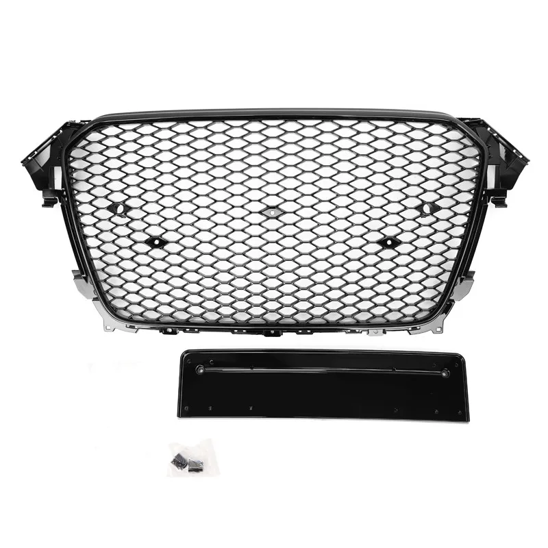
NO Emblem Black A4 b8.5 RS4 Black Honeycomb Grills For Audi B8.5 A4/S4 2012 2013 2014 2015 